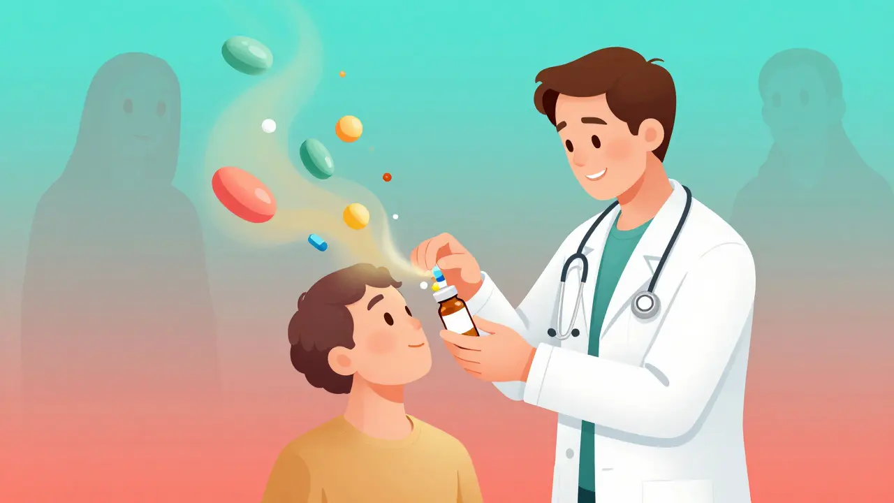 A doctor adjusts Parkinson’s meds, causing hallucinations to fade as the patient relaxes.